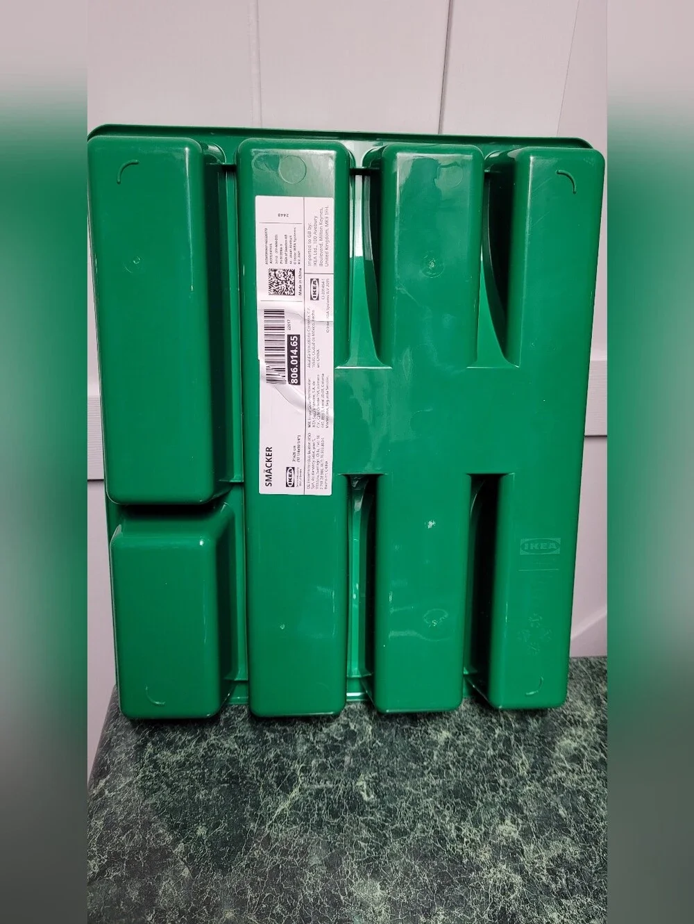 IKEA Green Plastic Cutlery Tray Organizer
